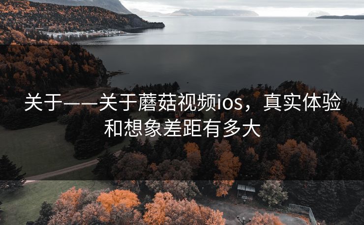 关于——关于蘑菇视频ios，真实体验和想象差距有多大